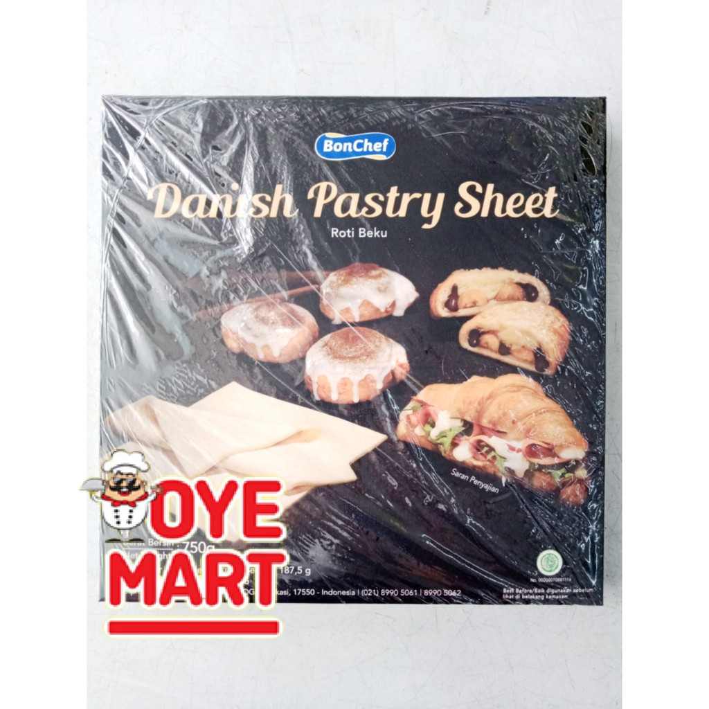 BONCHEF DANISH PASTRY SHEET 750GR ISI 4 LEMBAR