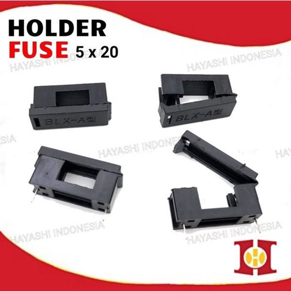 Fuse Holder PCB Tancap Kotak Sekring Sekering Kaca Gelas 5x20 mm BLX-A - 10pcs