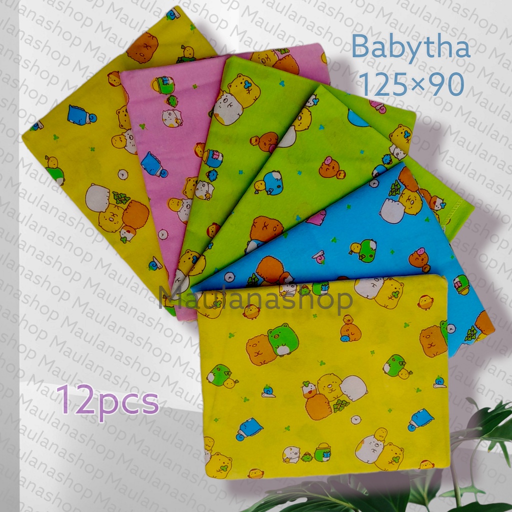 Bedong bayi lusinan | Bedong bayi babytha | Bedong selimut bayi 12pcs murah