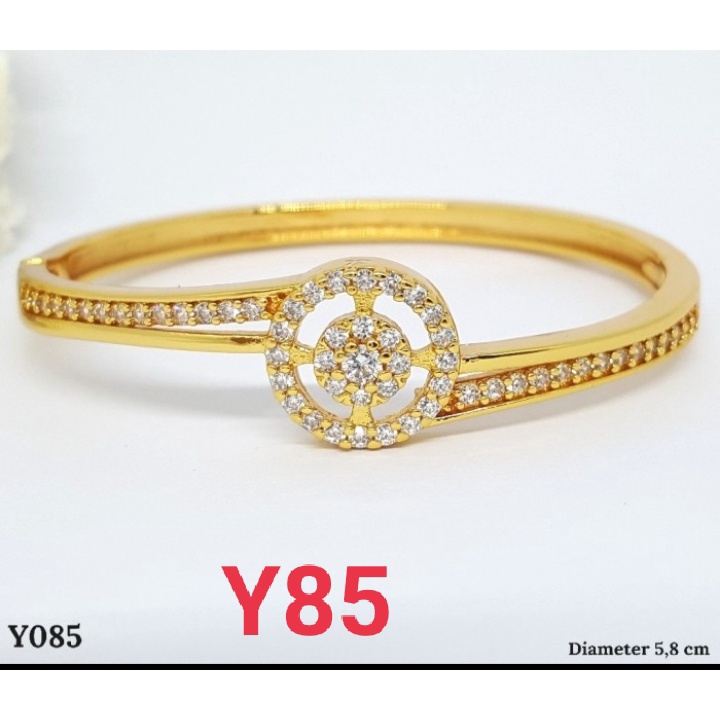 Gelang Bangkok Bukaan Berlian Mewah - Perhiasan Xuping Lapis Emas