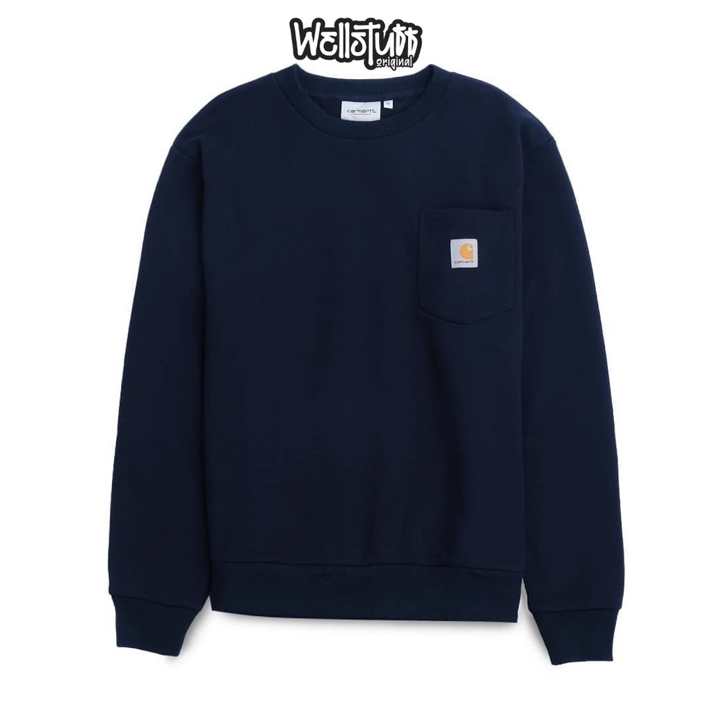 aket Sweater Carhartt Original / Carhartt WIP Pocket Sweatshirt Navy