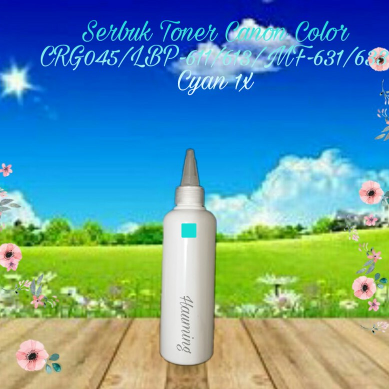 Serbuk Toner Canon CRG 045 CRG045 LBP612 LBP611 LBP613 MF631 MF632 MF633 MF634 Cyan 1x Isi