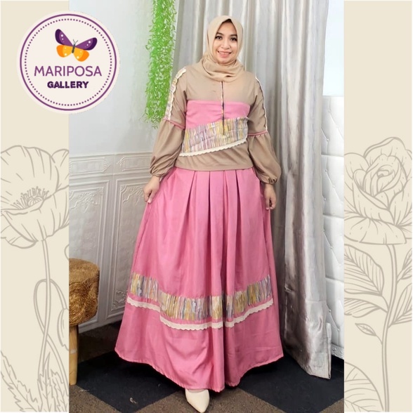 DEURA Set Rok Wanita / Set Rok Deura Terbaru D274 / Set Rok Remaja / Set Rok Katun Original