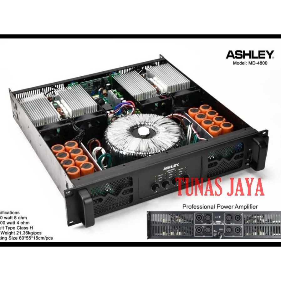 Power Ashley MD 4800 Amplifier Ashley MD4800 - 4 Channel Original