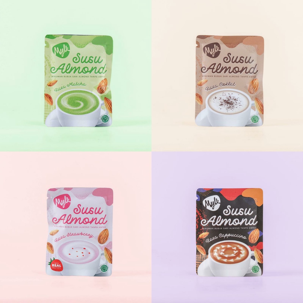 

MYLK Susu Almond Bubuk Instan / Sachet 25gr / 1x Minum / Mylk Almond Milk Powder Sachet