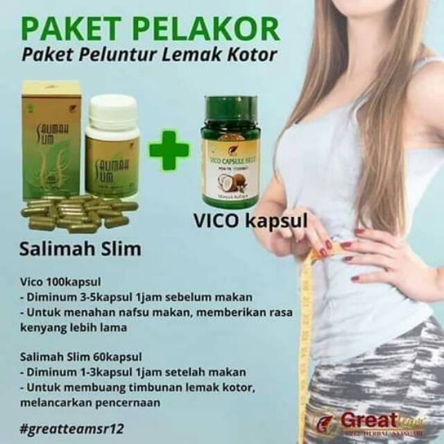 Jual Peluntur Lemak Kotor Salimah Slim Dan Vico Kapsul Shopee Indonesia