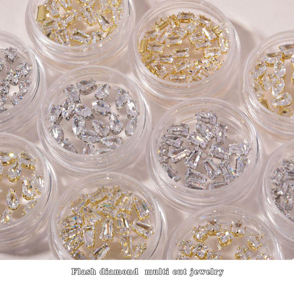 R-flower 20PCs Zircon Nail Art Top Quality DIY Charms Dekorasi Flat Bottom Drill