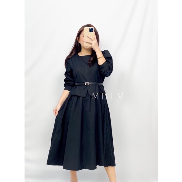 MDLV ~ 62522# Missoula Midi Dress Long Dress Premium Fashion Import