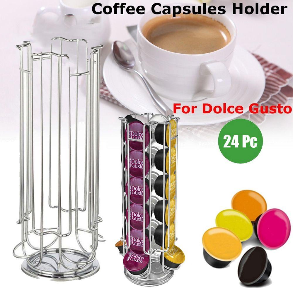 [Elegan] Coffee Pod Holder Rak Besi Plating Rak Penyimpanan