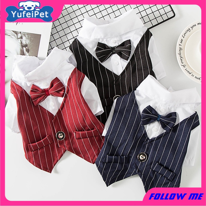 ★〓YUFeiPet〓★ Cat Suit Thin Section Dog Shirt Dress Pet Home Service Dog's Clothes Cat Short Sleeve Leisure Fashion Pet Clothing