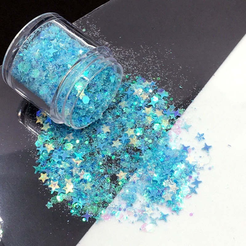 Gro Payet Glitter Bentuk Hatibintang Bahan Resin Untuk Dekorasi Perhiasan DIY