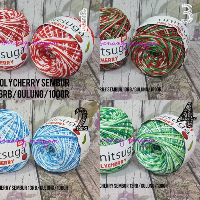 ONITSUGA POLYCHERRY OMBRE/SEMBUR - BENANG RAJUT