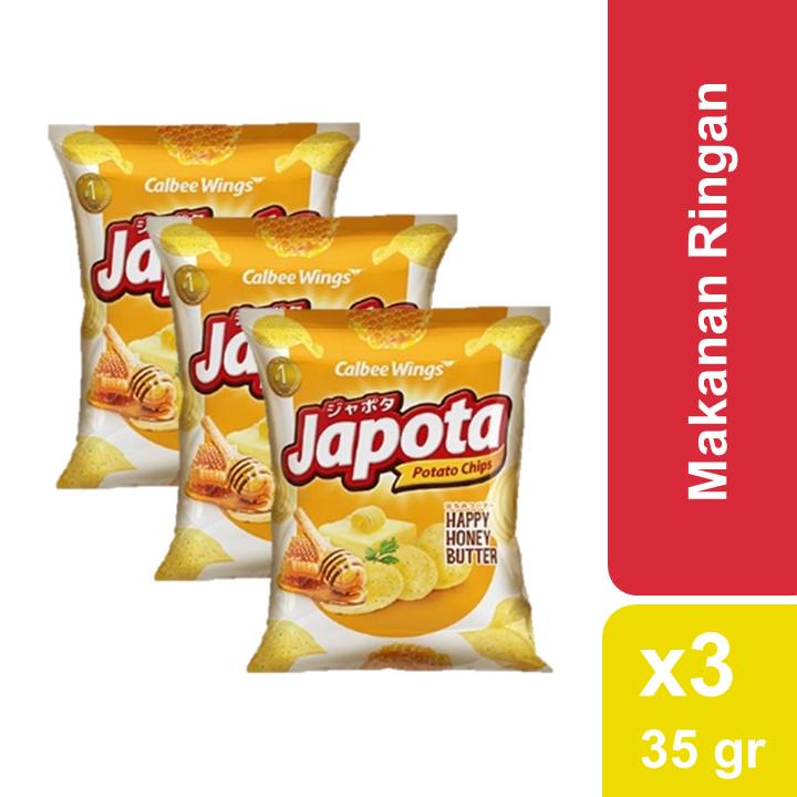 Japota Potato Chips Happy Honey Butter Triple Pack 3 x 35 gr