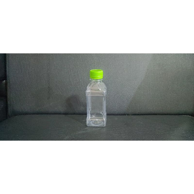 Botol plastik taro 250ml almond murah botol kotak unik lucu