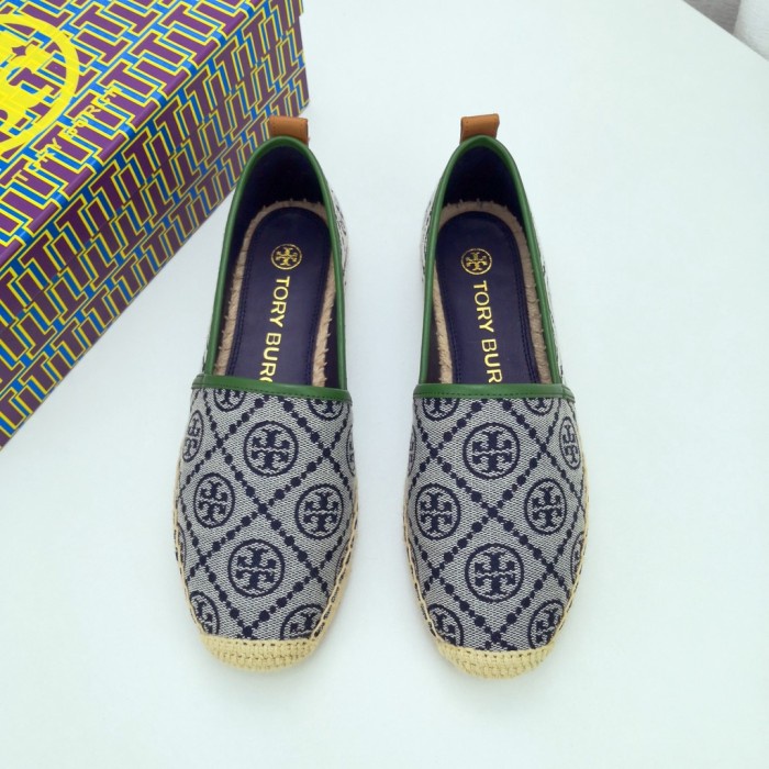 Sepatu Wanita Tory burch original color matching simple - 1-blue, 37size=23.5cm