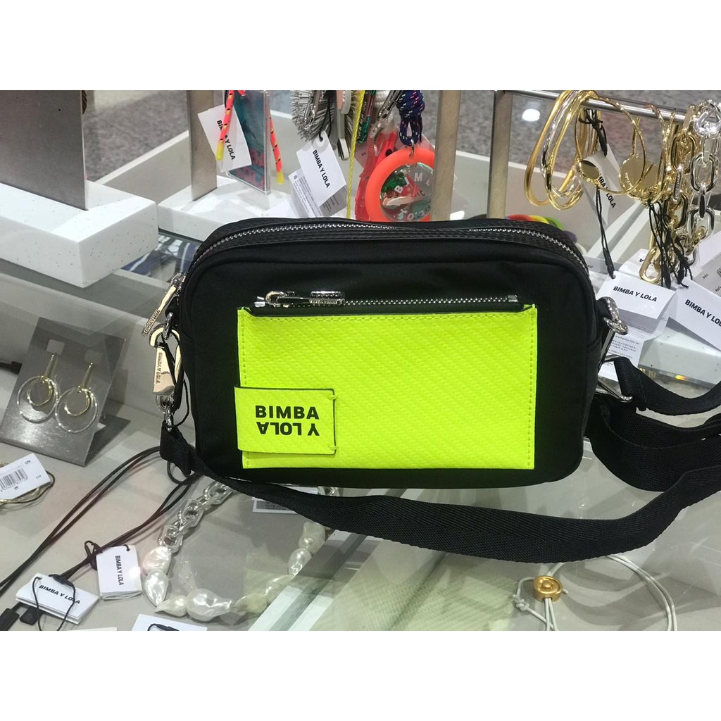 Pre Order Bimba Y Lola tas selempang crossbody bag authentic new season neon stabilo leather pocket