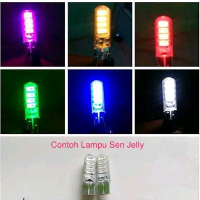 Sen Jelly Diam Set / Lampu LED T10 Jelly Silicon Diam / Sein Senja T10 Silicon Jely LED Sen-2