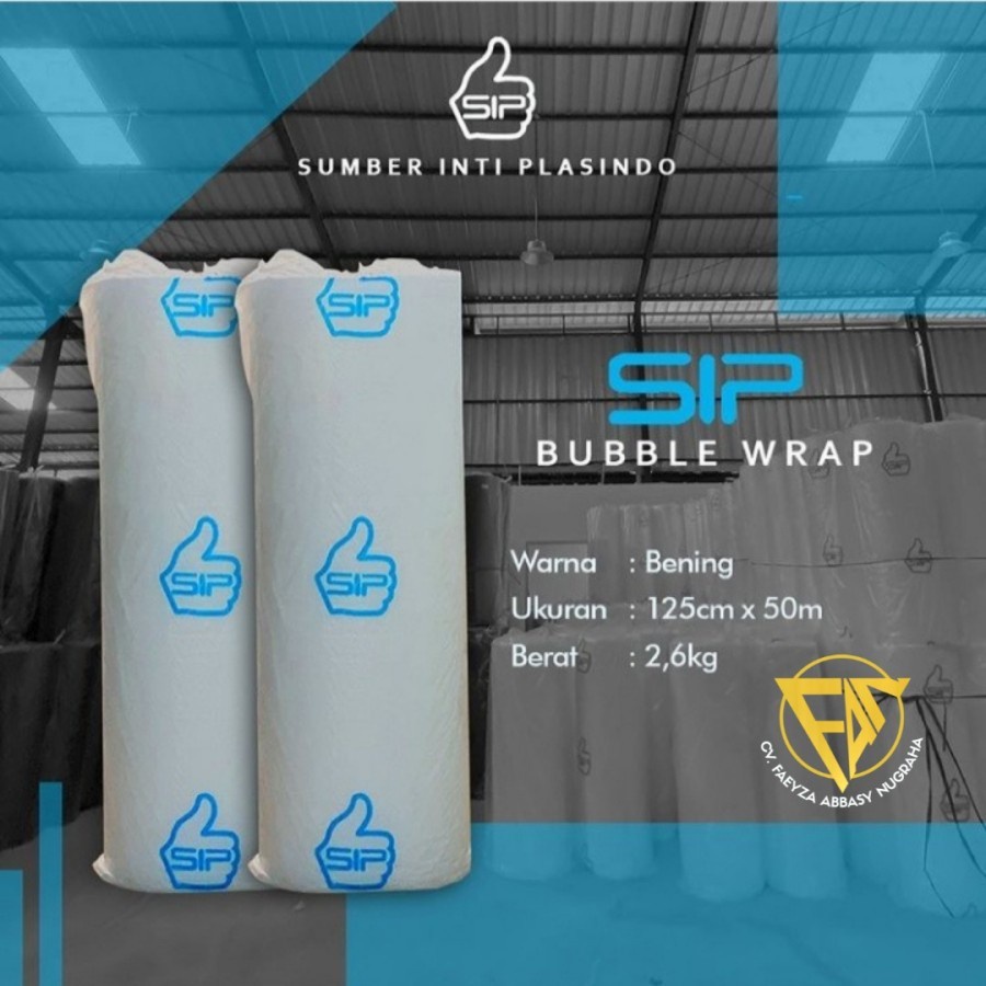 

BUBBLE WRAP 2.4KG (Merk SIP) UKURAN 50M x 125CM HITAM [ KHUS GOJEG GRAB ]