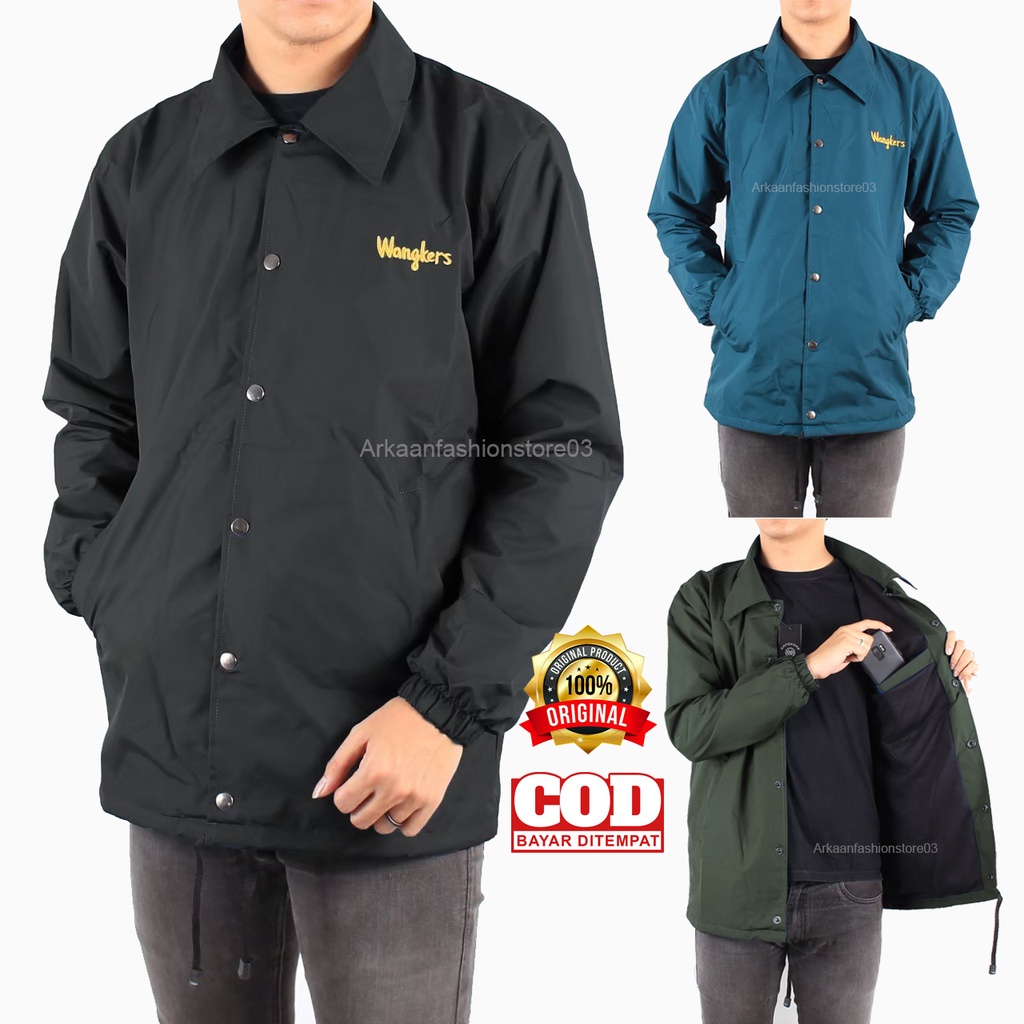 AKN- Jacket Coach Pria / Jaket Windbreaker Original Wangkers / Jaket Coach Pria Waterproof Anti Air