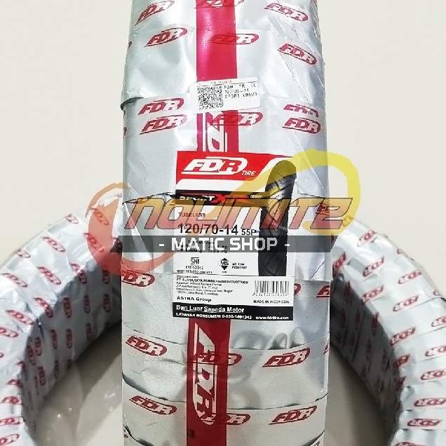 Ban Motor FDR Sport XR Evo 120/70 - 14 Tubeless Aerox 155 Lexi Vario PCX ADV