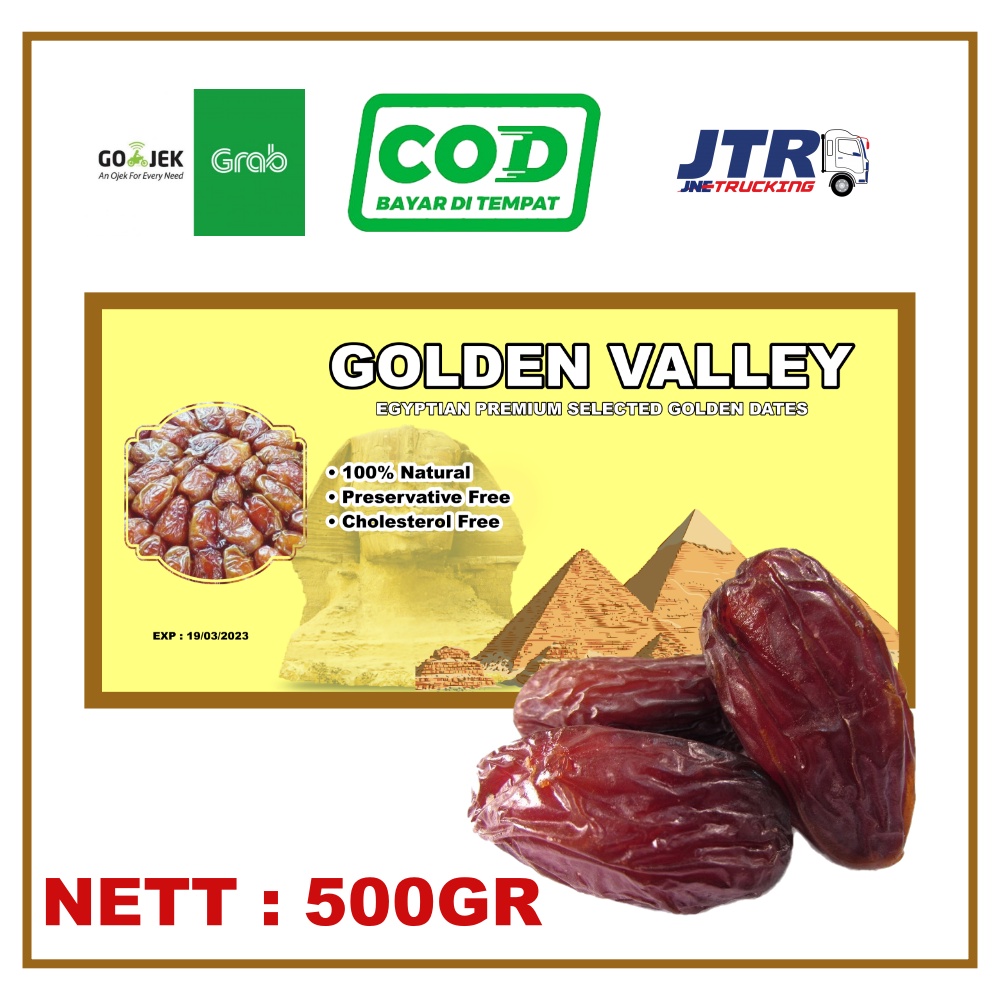 

KURMA MESIR PREMIUM 500GR /GOLDEN VALLEY [ KEMASAN DUS ]