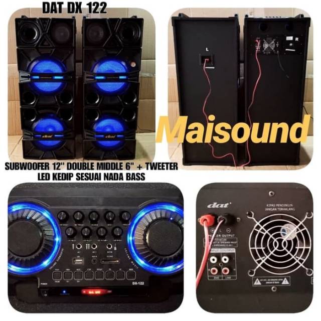SPEAKER AKTIF PASIF DAT DX122 12 INCH DAT DX 122 SEPASANG