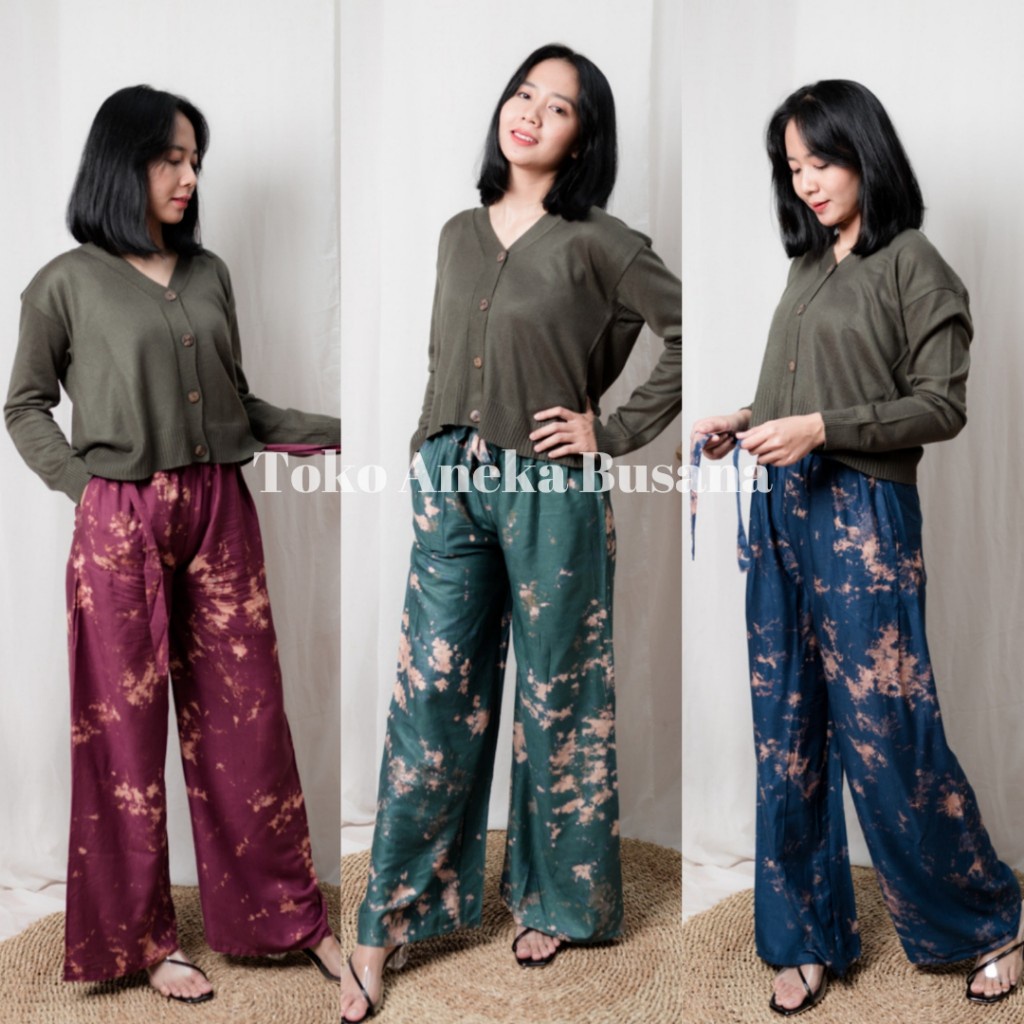 Celana Tidur Kulot Panjang Tie Dye