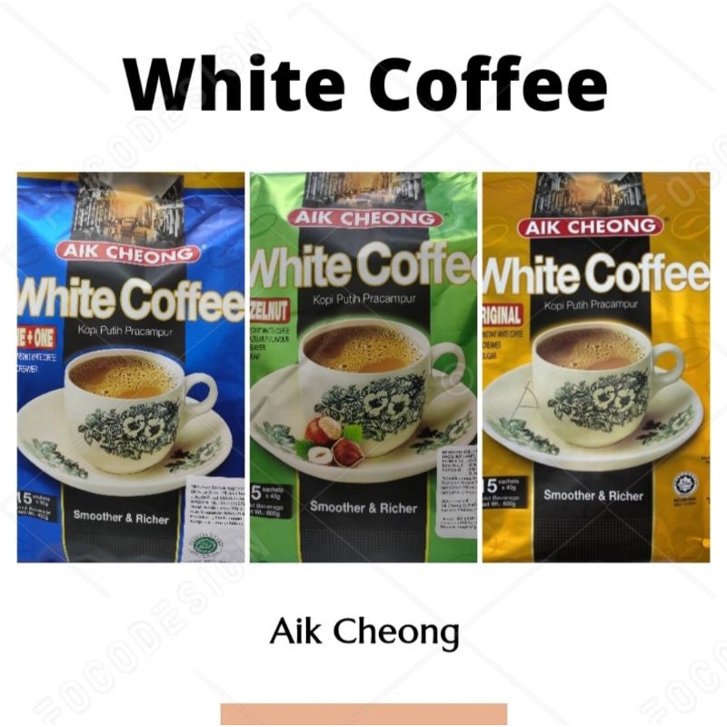 

Aik Cheong / White Coffee / Kopi / Hazelnut / 2 in 1 / Original