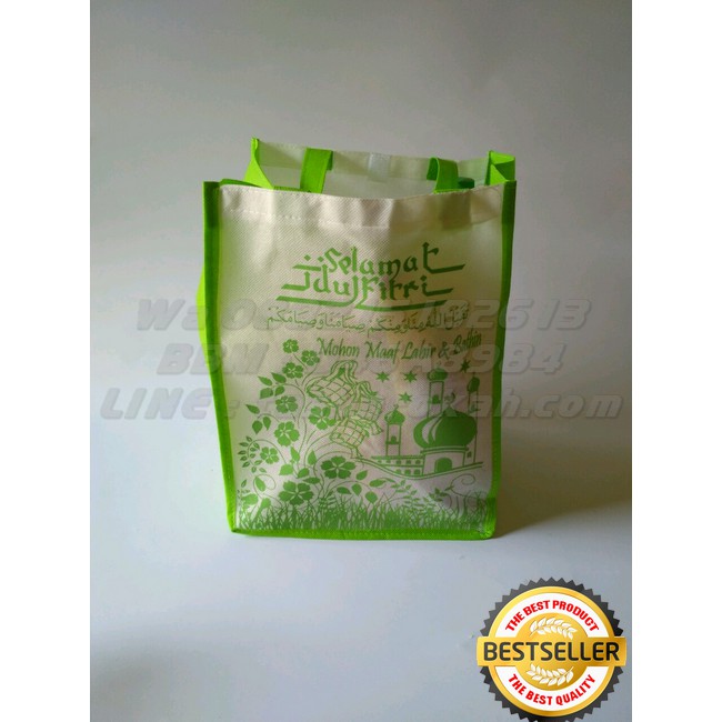 

Tas Bingkisan Lebaran Idul Fitri HIJAU MUDA Uk P 20cm L 20cm T 30cm