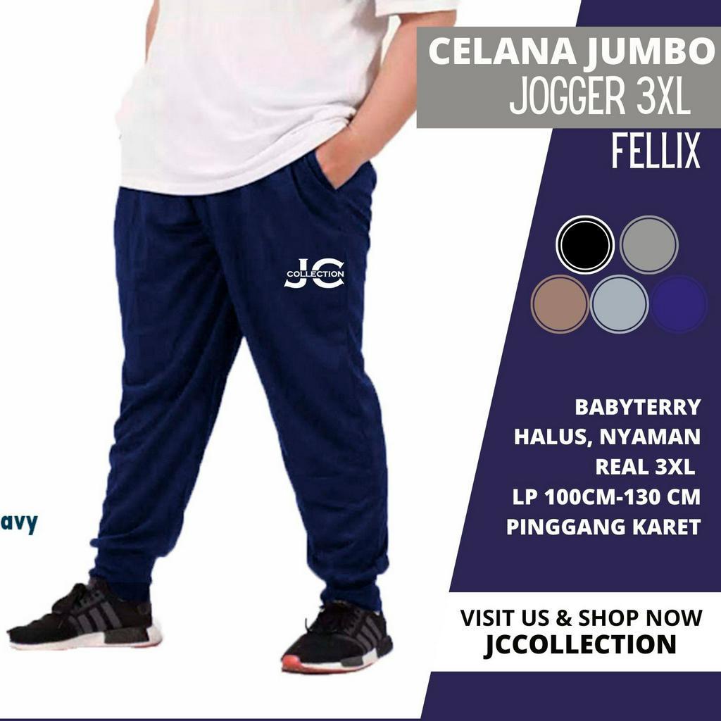 Celana Jogger Pria Jumbo Polos Training Pants Big Size Jumbo - Evand JCCollections