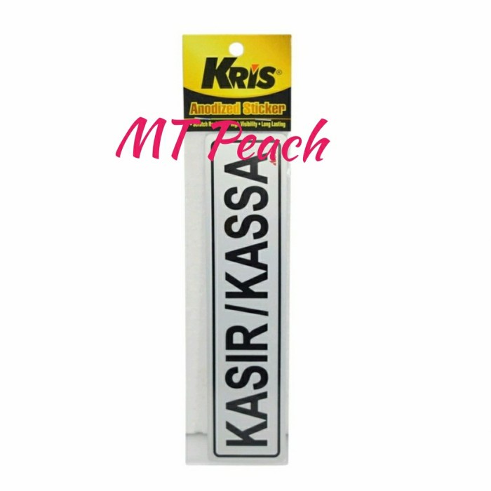 

KRIS ANODIZED STICKER KASIR / KASSA SIGN LABEL STIKER KASIR/KASSA MA17