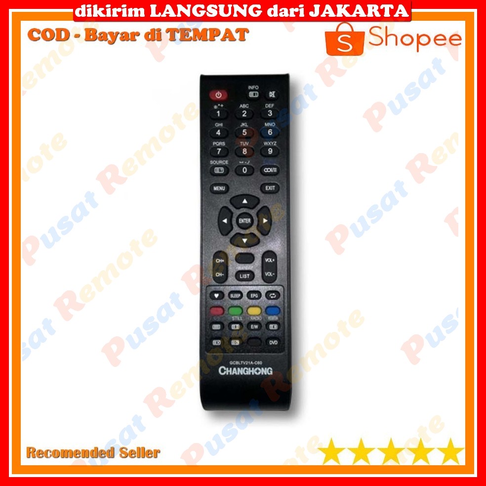 Remote Remot TV LCD LED CHANGHONG 32D2000A Grade Original Murah Langsung Pakai Barang Baru Bisa COD