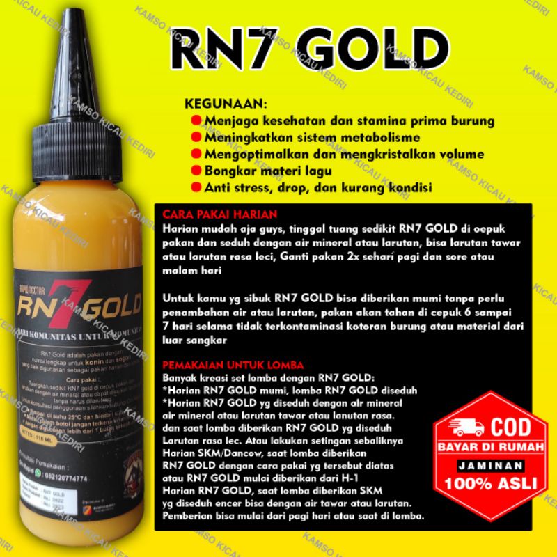 RN7 GOLD + RN7 + NEKTAR RN7 GOLD + RN7 GOLD + NEKTAR SOGON KONIN + NECTAR BURUNG + NECTAR SOGON + NE
