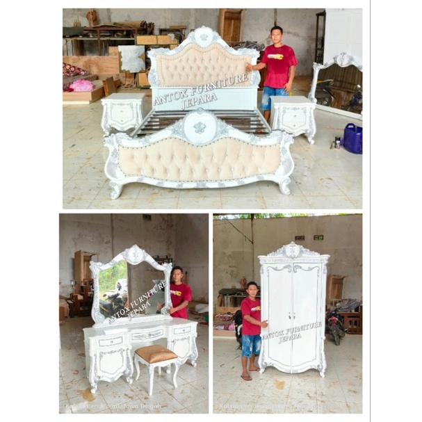 kamar set mewah ukiran  tempat tidur  lemari pakaian meja rias furniture Jepara