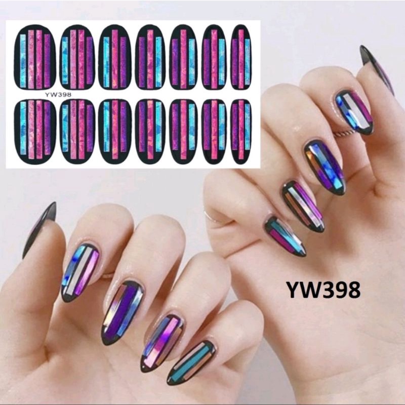 STICKER NAIL FOIL/STICKER KUKU HOLOGRAM/NAIL ART STICKER