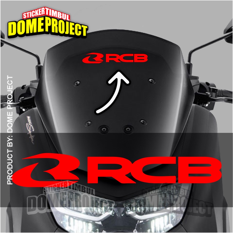 STIKER MOTOR CUTTING DECAL STICKER HELM MOTOR LOGO RCB RACING BOY AESTHETIC KEREN