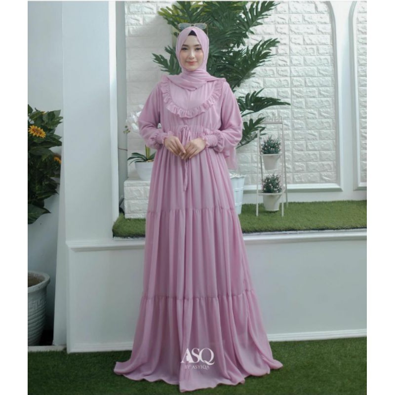 Gamis ceruty polos premium/gamis ceruty polos murah/gamis rempel/gamis remple/gamis rempel dada murah/gamis ceruty ori premium/gamis ceruti premium/gamis polos/gamis cerruty/gamis cerruti/gamis mewah/gamis ceruty rempel babydoll/gamis asq/gamis branded