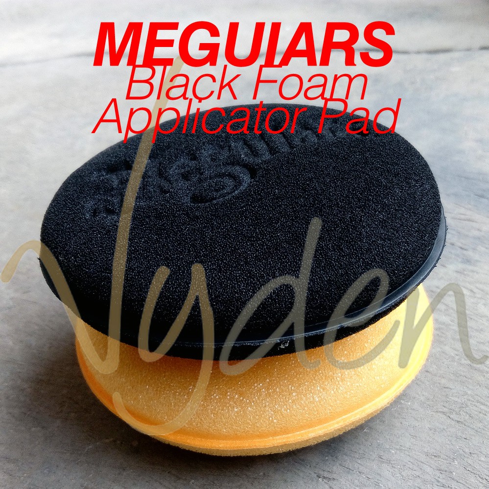 MEGUIARS BLACK Foam Pad Busa Poles Applicator Pads Wax Sealant Kompon MURAH