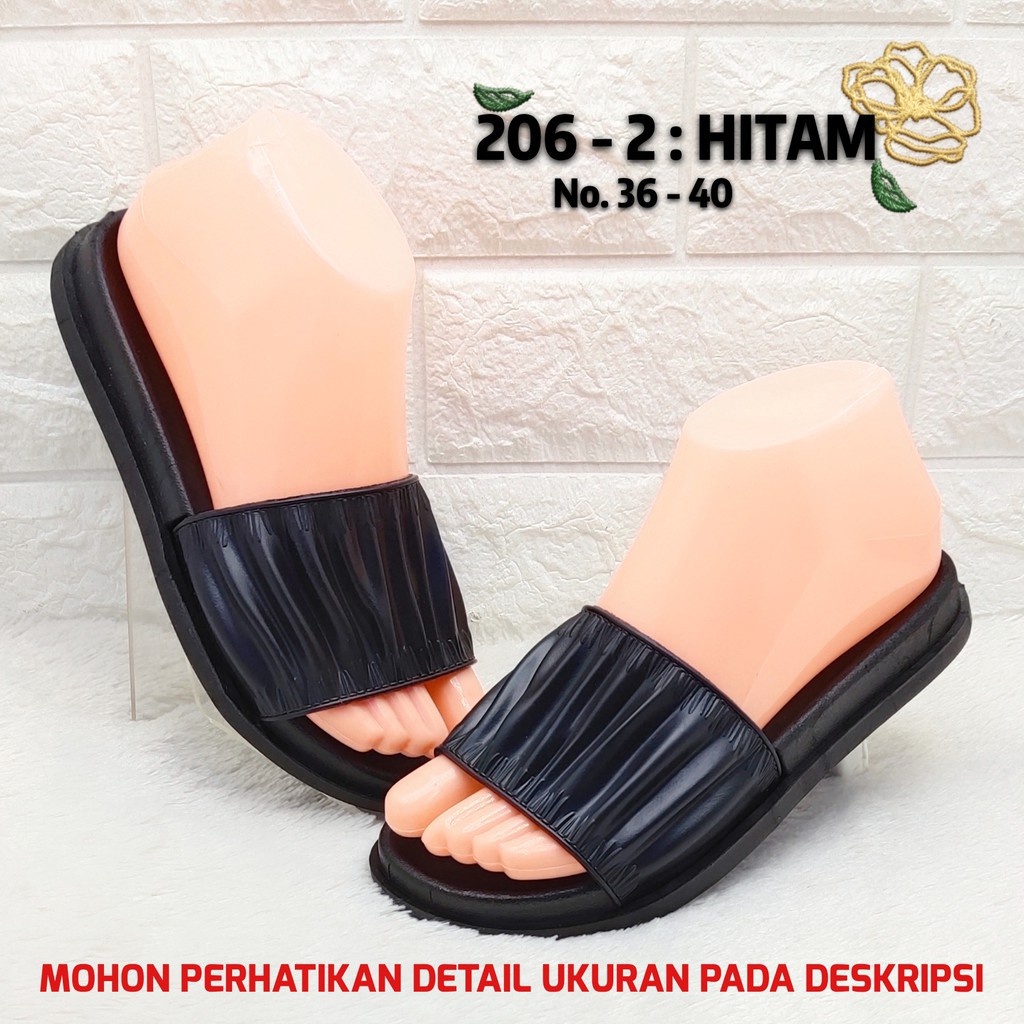 Sandal Wanita Balance 206 2 Slip Jelly Kerut Import Original Ringan Empuk Nyaman Awet Sol Anti Slip