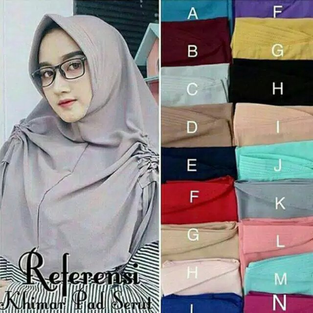 Jilbab hijab serut kanan kiri