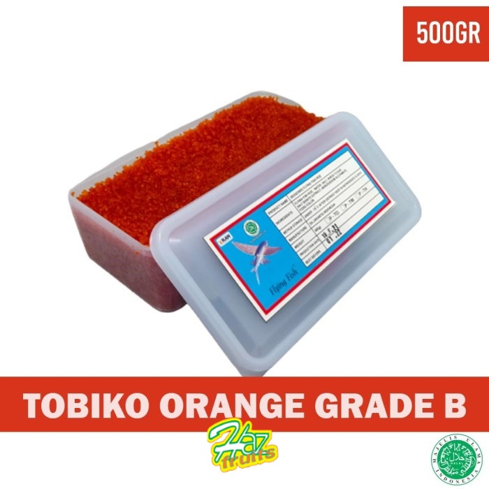 

Telur Ikan Terbang I Tobiko Orange Frozen Grade B - 500 Gram