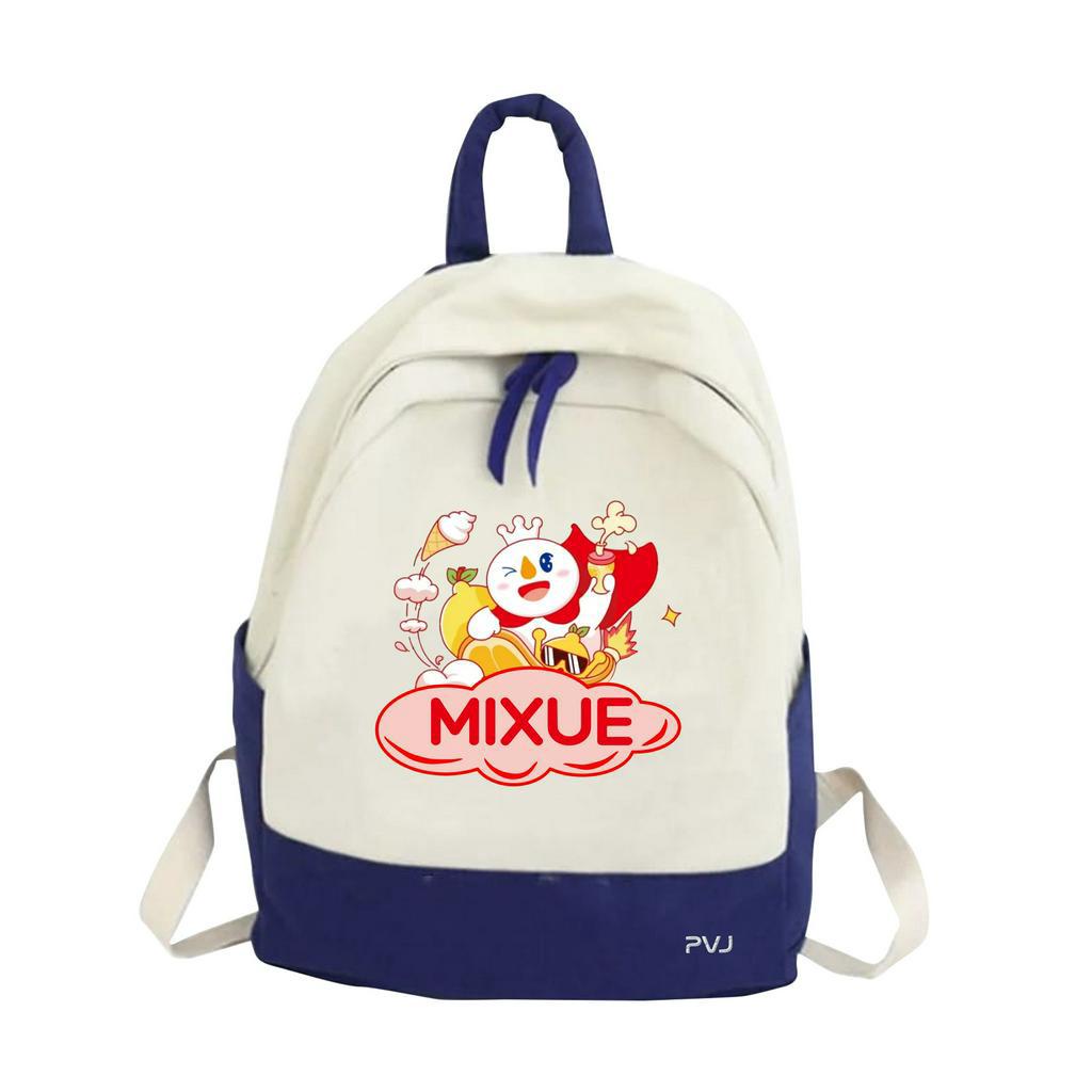 PVJ - Tas Mixue Ransel Anak Sekolah SD SMP  Anak Laki- Laki dan Perempuan Kekinian