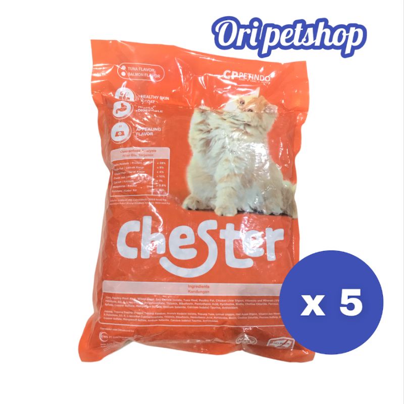 GOJEK Chester Tuna All Stage 5 Kg Cat Food Makanan Kering Kucing 5Kg