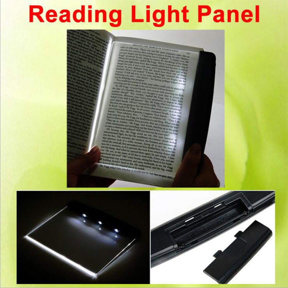 【COD Tangding】Creative Led Flat Light Book Night Student Lamp Reading Desk Portable Light