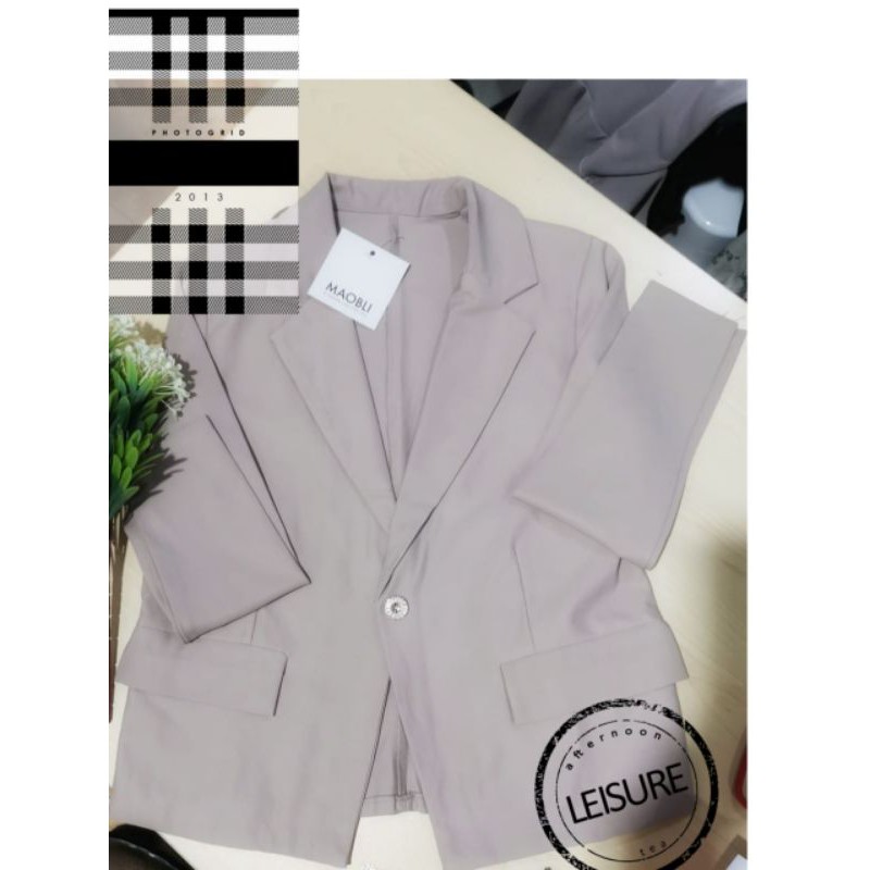 Maobli 2619 Blazer Salma kerah kantong