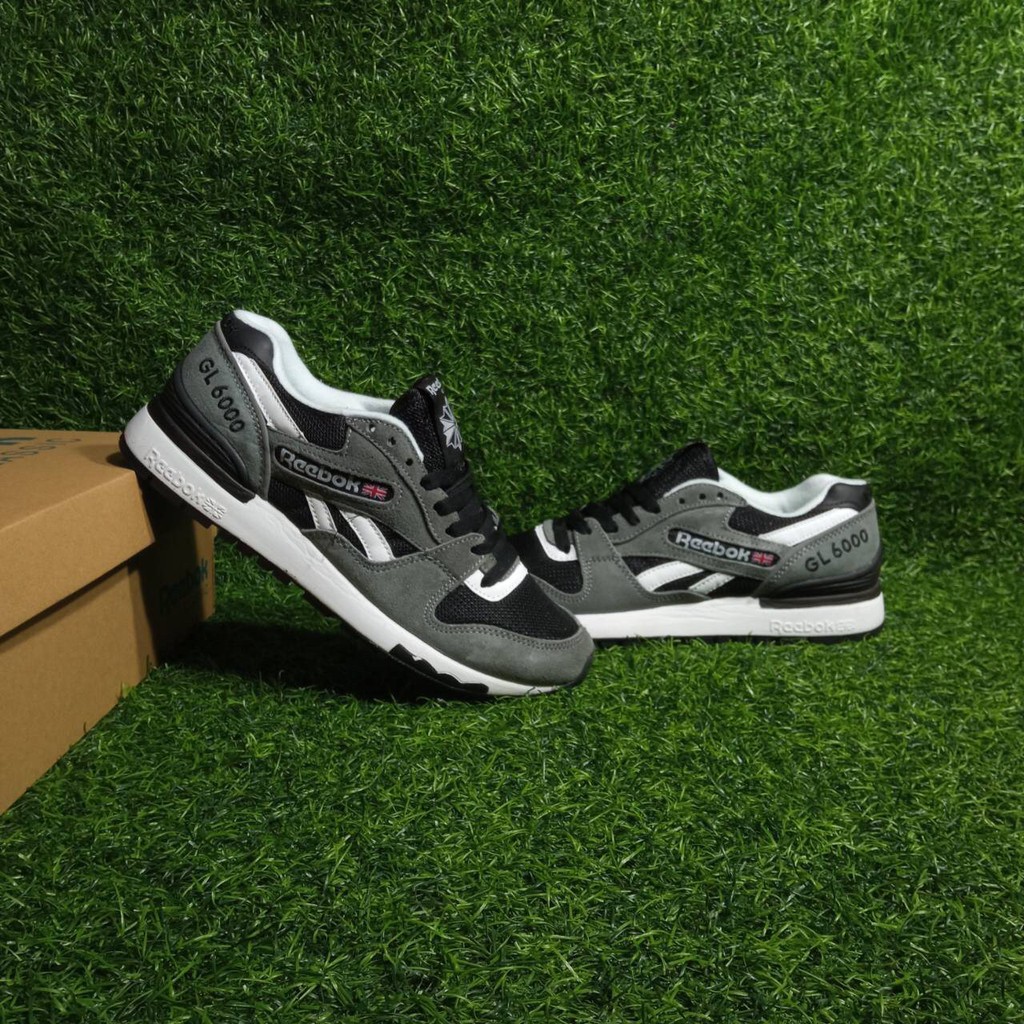 SEPATU REEBOK GL6000 GREY BLACK WHITE ORIGINAL VIETNAM