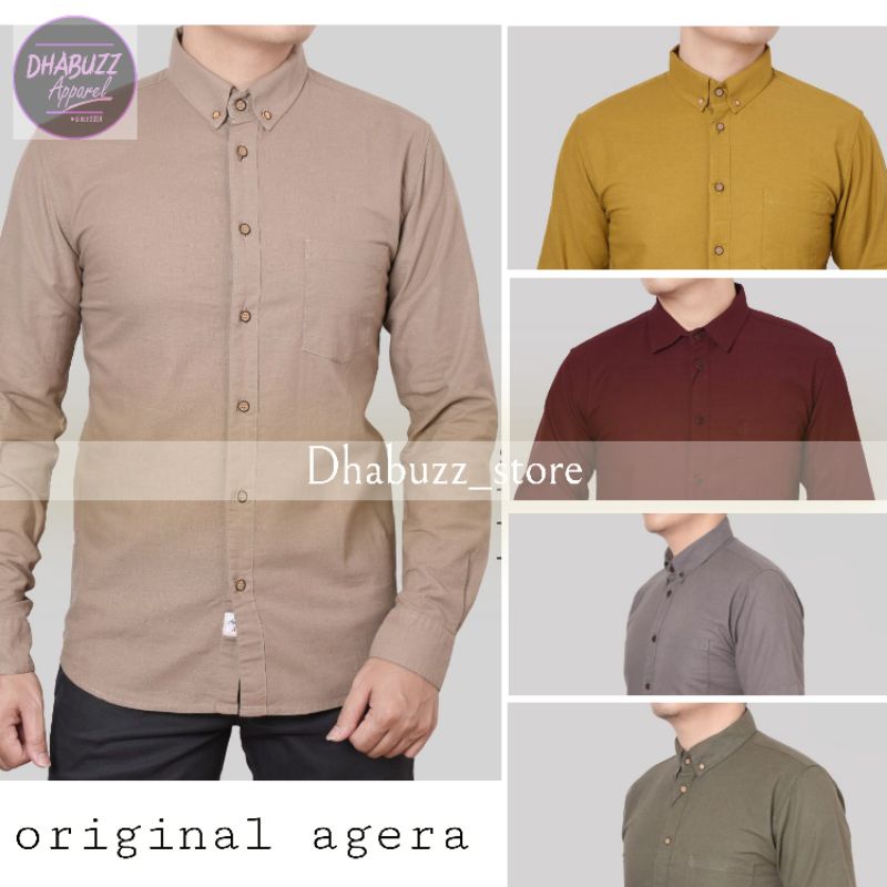 BAJU KEMEJA KERAH KERJA FORMAL PRIA LENGAN PANJANG ORIGINAL TERBARU AGERA