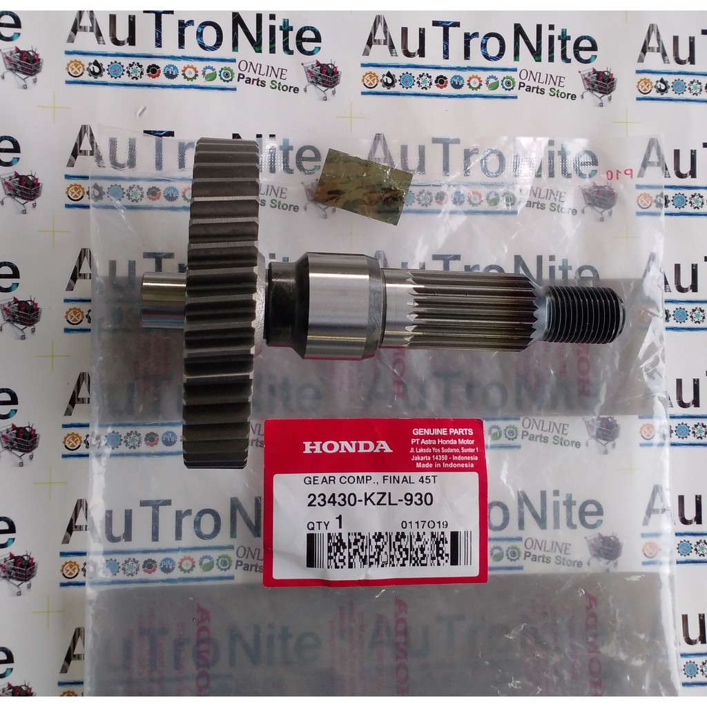 As Roda Belakang Gear Comp Final 45 T 23430-KZL-930 Ori Honda Beat Scoopy Spacy Vario 110 Karbu FI 2
