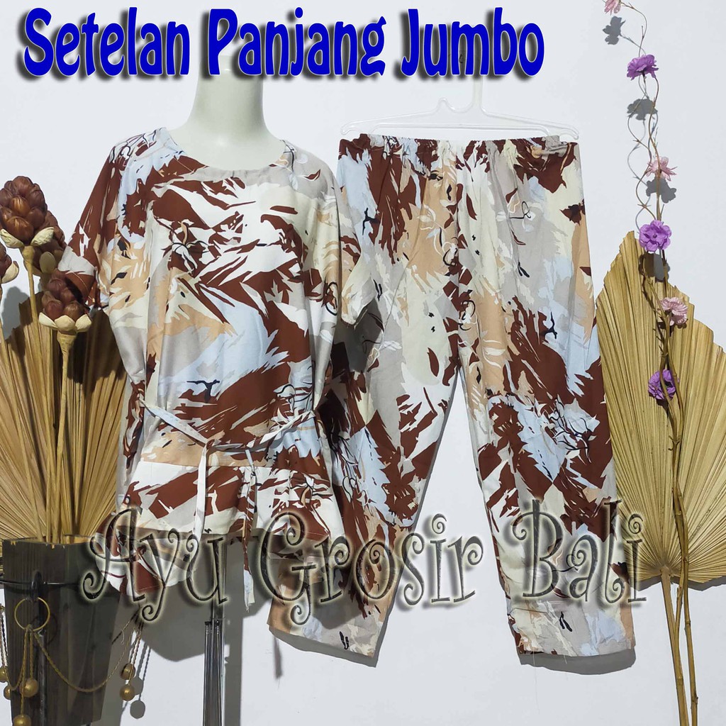 SETELAN JUMBO CELANA PANJANG XXL / BABYDOLL / BAJU TIDUR / PIYAMA BALI