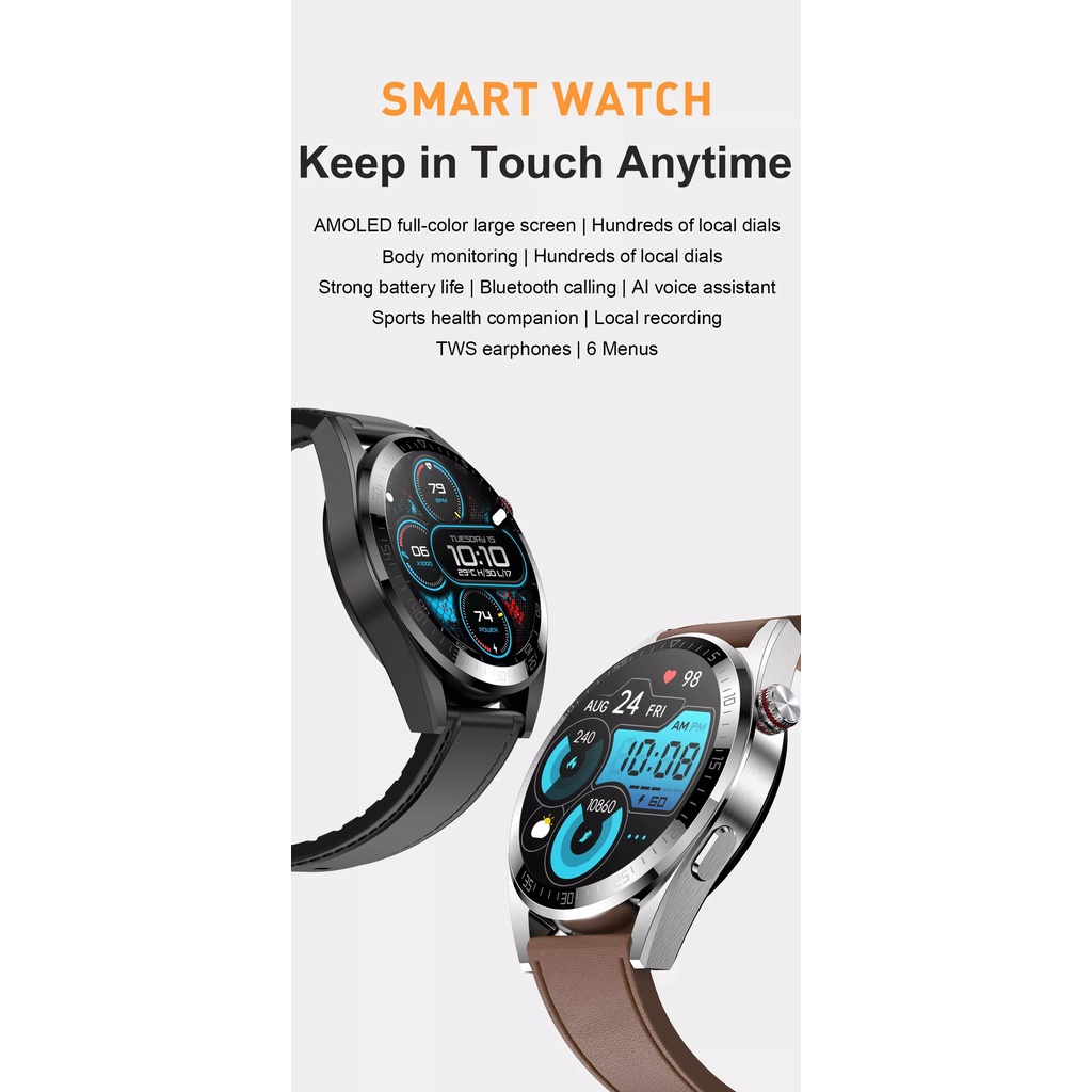 Z30 Smartwatch AMOLED AOD 8GB Bluetooth Call 1.39inch Watch Sport Always On Display Z18 Upgrade